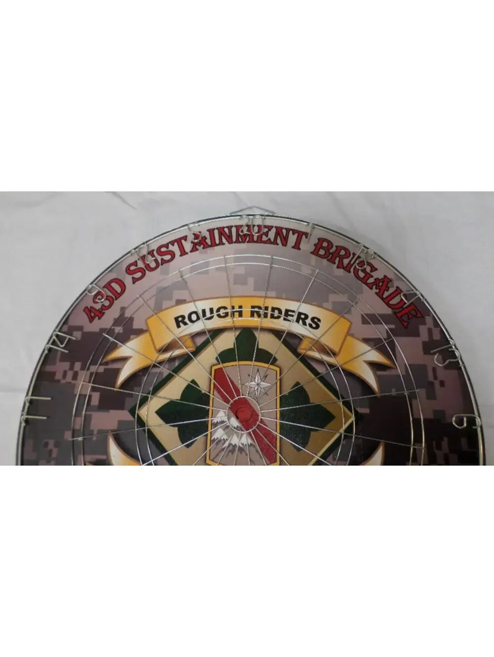 NEW ARMY 43D SUSTAINMENT BRIGADE ROUGH RIDERS MAKE IT HAPPEN DART BOARD 4TH ID